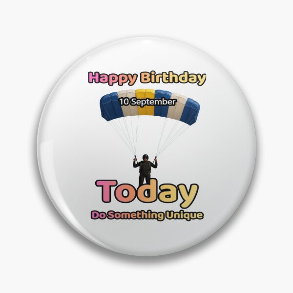 Item preview, Birthday Parachutist 10 September designed and sold by ariksworld.