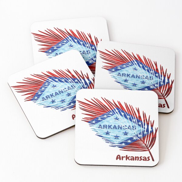 Item preview, Abstract Arkansas Flag – Feather Shape Design designed and sold by ArteJorge48.