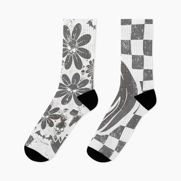 Item preview, Black & White Gothic Pumpkin – Skull Floral Grunge Design designed and sold by The Sandy Design Store.