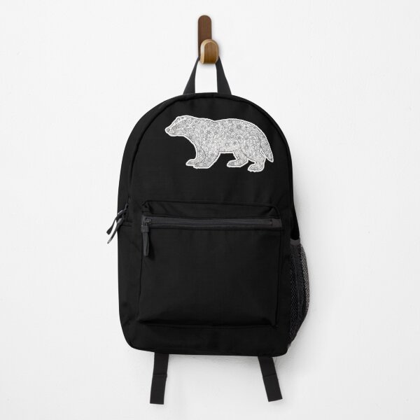 Item preview, Detailed Floral Line Art Honey Badger Adult Coloring Book Style Wild Animal Design designed and sold by bvdesignart.