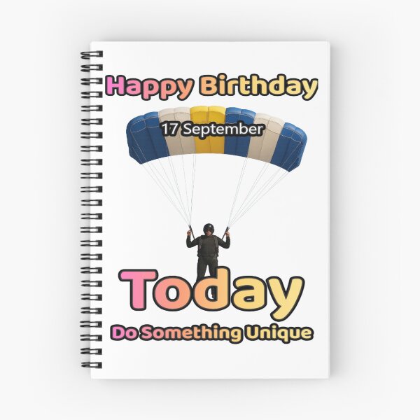 Item preview, Birthday Parachutist 17 September designed and sold by ariksworld.