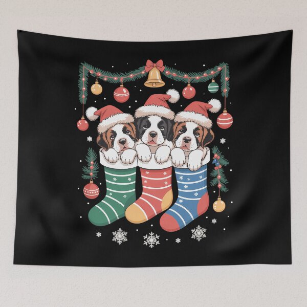 Item preview, Bernedoodle Dog in Christmas Xmas designed and sold by brynatshop.