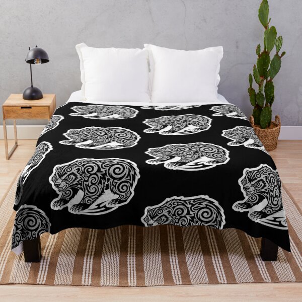Item preview, Aggressive Tribal Tattoo Honey Badger Maori Polynesian Black and White Animal Design designed and sold by bvdesignart.