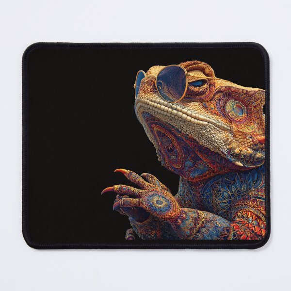 Item preview, Horned Toad | Mystic Mandala Art Lizard in Round Sunglasses | Psychedelic designed and sold by CrunchyGoats.