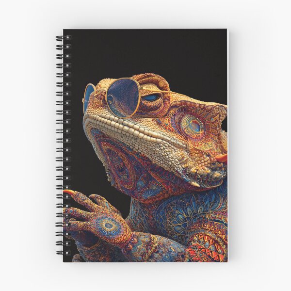 Item preview, Horned Toad | Mystic Mandala Art Lizard in Round Sunglasses | Psychedelic designed and sold by CrunchyGoats.