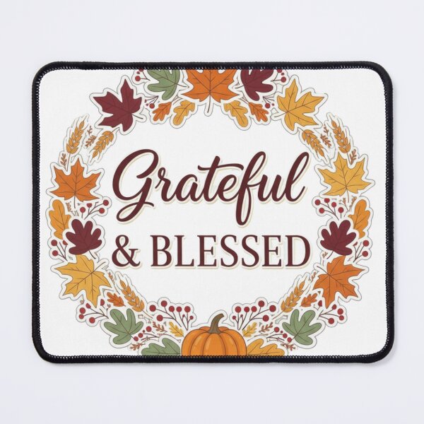 Item preview, Grateful & Blessed | Elegant Autumn Thanksgiving Fall Harvest Tee designed and sold by Wear Sculpt.