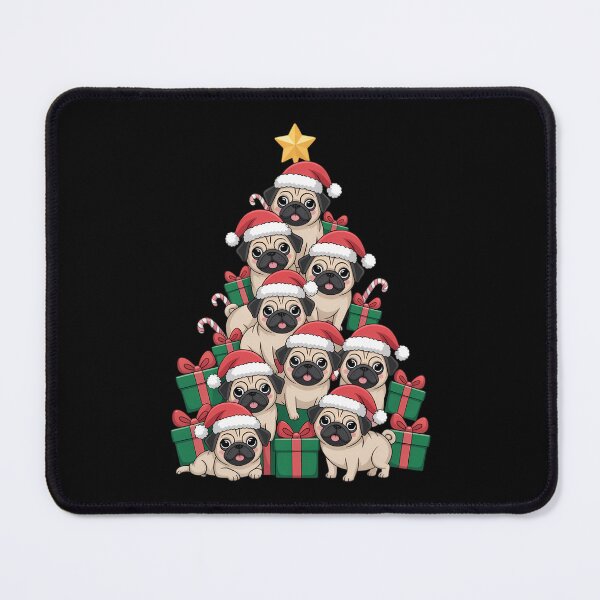 Item preview, Dog Pugs Christmas Tree Cute Xmas designed and sold by brynatshop.