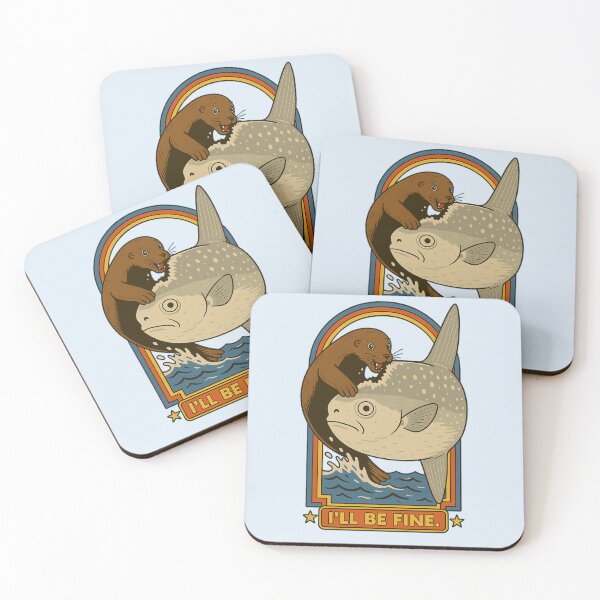 Item preview, I’ll Be Fine – Funny Seal & Sunfish Sarcastic Retro Design designed and sold by SablePL.