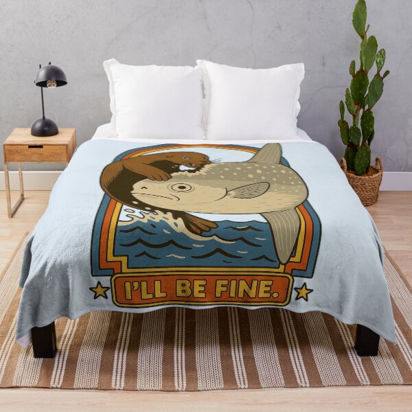 Item preview, I’ll Be Fine – Funny Seal & Sunfish Sarcastic Retro Design designed and sold by SablePL.