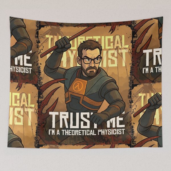 Item preview, Theoretical Physicist (Half Life) Retro Gaming Art  designed and sold by Back2Collage.