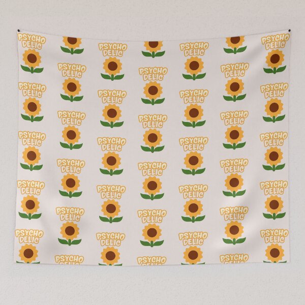 Item preview, Cute Sunflower Psycho Delic Illustration designed and sold by Paper Hearteu.