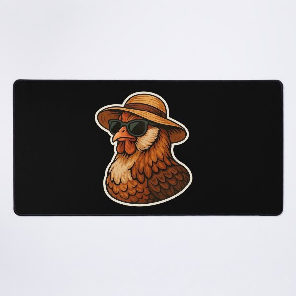 Item preview, Cute Easter Egger Chicken Sticker – Funny Hen with Sunglasses and Sunhat – Farm Animal Illustration designed and sold by ArteeInnovation.