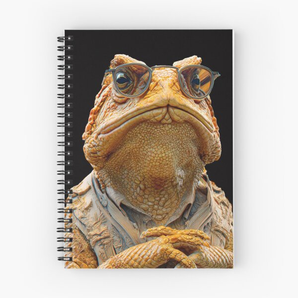 Item preview, Horned Toad | Dignified Intellectual Toad with Glasses | Professor Animal Art designed and sold by CrunchyGoats.