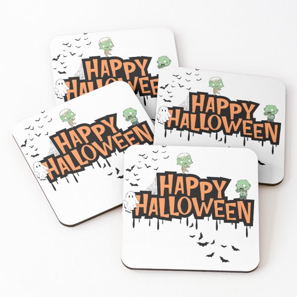Item preview, happy halloween - kawaii zombie and kawaii ghost designed and sold by CypisDesign.