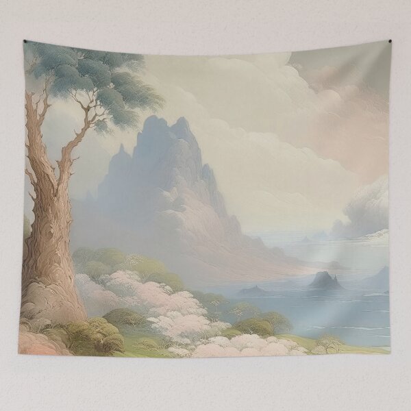 Item preview, Ethereal Asian Mountain Vista designed and sold by LanaGustavsson.