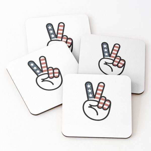 Item preview, Vintage Peace Sign Fingers American Flag designed and sold by Mateusz Majcherek.