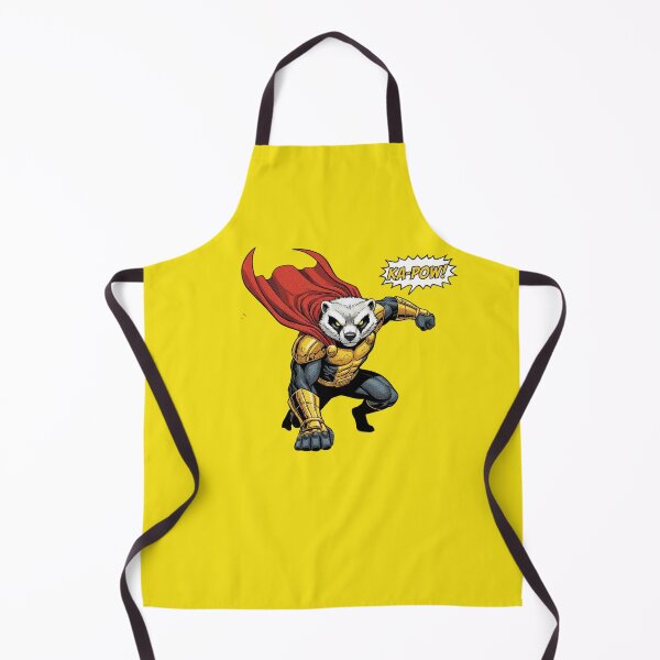 Item preview, Fearless Honey Badger Superhero Comic Book Style Caped Crusader Gold Armor Design designed and sold by bvdesignart.