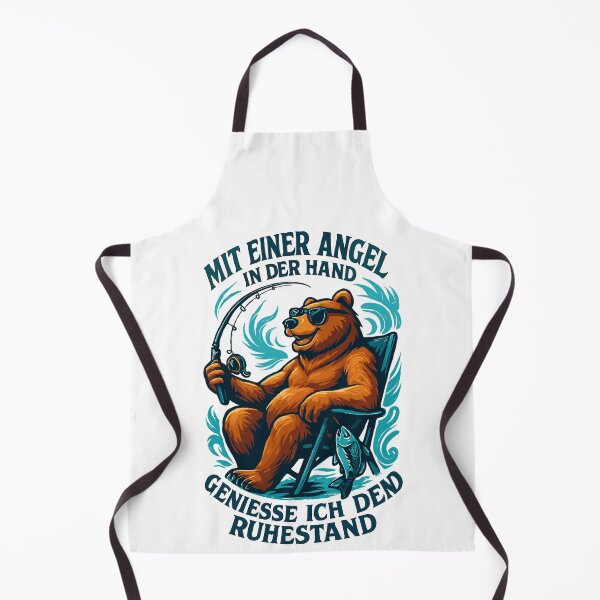 Item preview, Retirement pension bear pensioner fishing fish gift designed and sold by Pineapple-Tree.