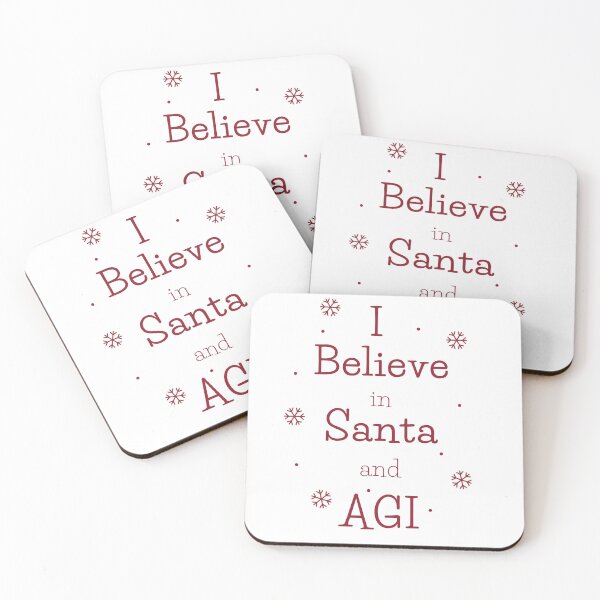 Item preview, AGI and Santa, Xmas and AI funny T-Shirt design designed and sold by Ctrl+P HQ.