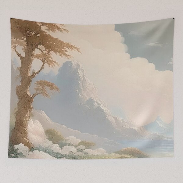 Item preview, Ethereal Asian Mountain Vista designed and sold by LanaGustavsson.