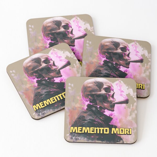 Item preview, Memento Mori Skull Smoking Joint – Stoic Philosophy Grunge Art designed and sold by BeesArtTees.