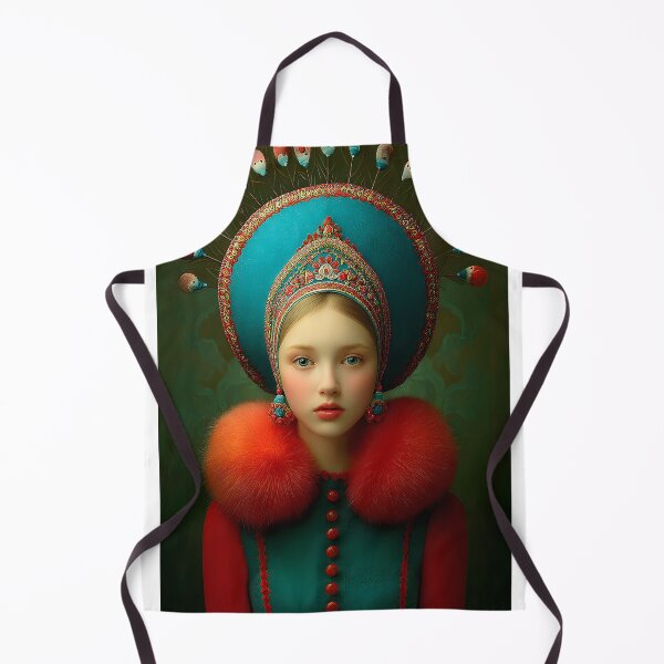 Item preview, Elegant Young Woman in Traditional Russian Attire designed and sold by Artessie.