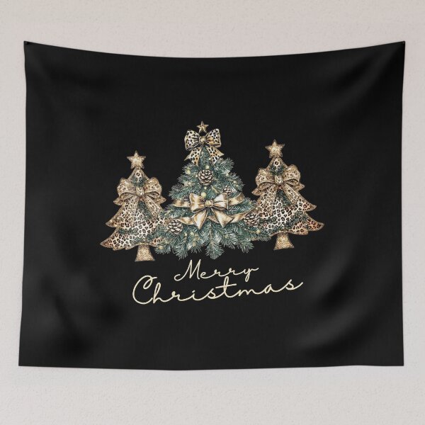 Item preview, Leopard Christmas Tree - Coquette Bow Sublimation designed and sold by Haupalette.