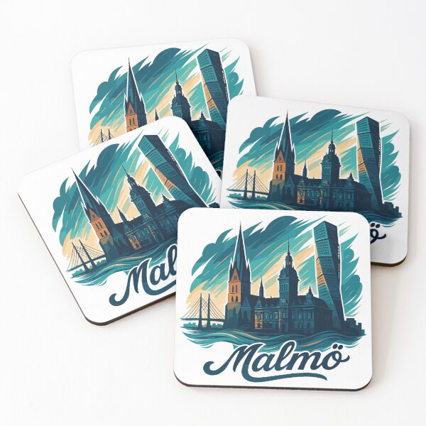 Item preview, Malmö city Sweden cool maritime gift designed and sold by Pineapple-Tree.