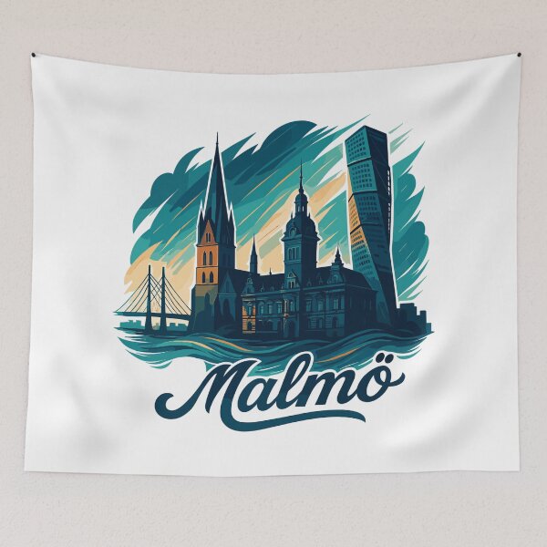 Item preview, Malmö city Sweden cool maritime gift designed and sold by Pineapple-Tree.