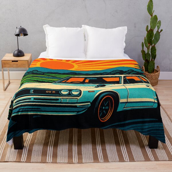 Item preview, Vintage Japanese Skyline GT-R Retro Sunset Poster - Classic JDM Car Art designed and sold by Intrepid Media.