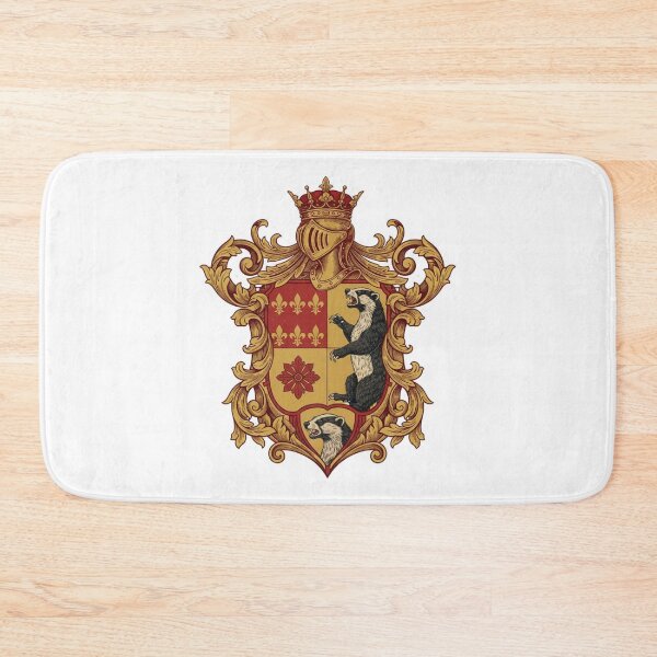 Item preview, Regal Medieval Honey Badger Crest Coat of Arms Heraldry Shield Royal Design designed and sold by bvdesignart.