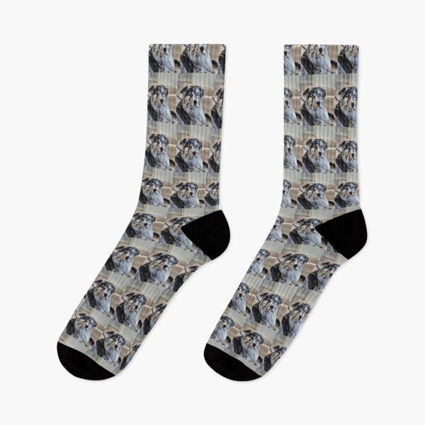 Item preview, Black and White Australian Shepherd Dog designed and sold by VanGaldo.