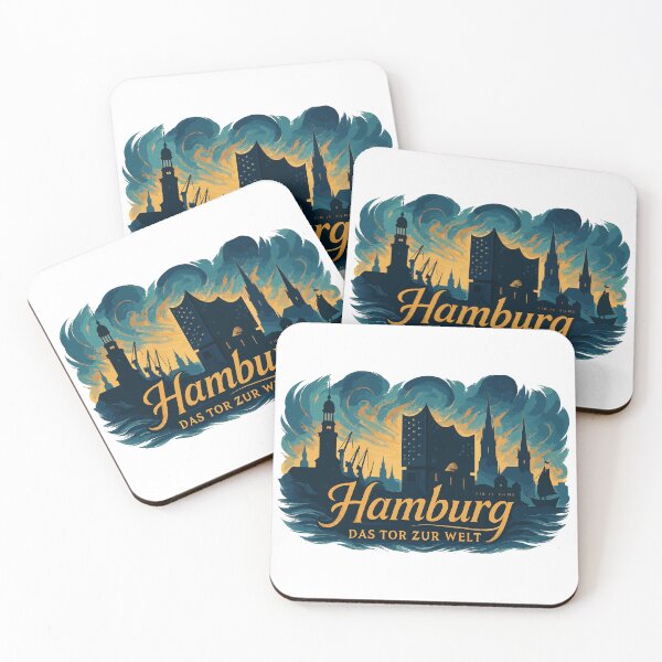 Item preview, Hamburg Gateway to the World City Silhouette Harbor Elphi Gift designed and sold by Pineapple-Tree.
