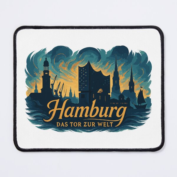 Item preview, Hamburg Gateway to the World City Silhouette Harbor Elphi Gift designed and sold by Pineapple-Tree.