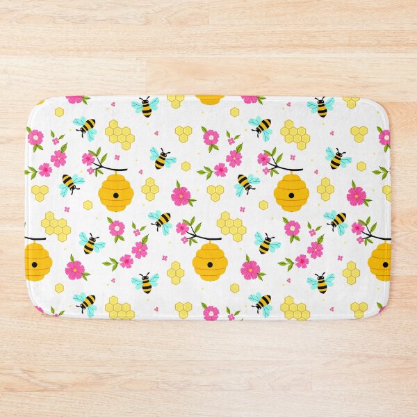 Item preview, bees, beehives, flowers, and honeycombs designed and sold by burbura.