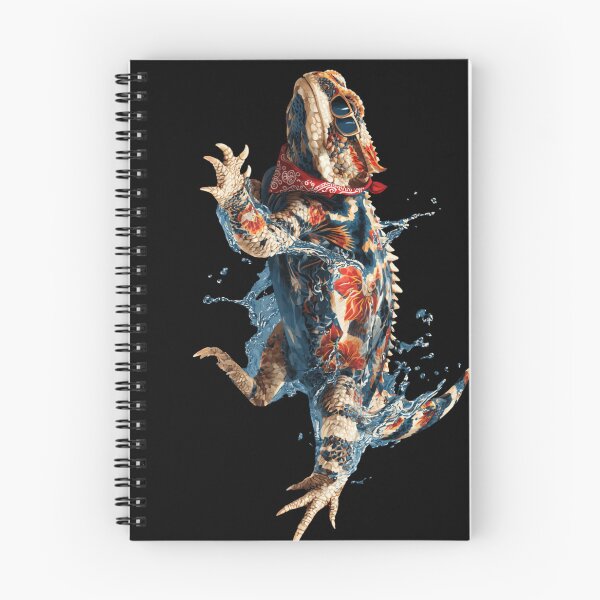 Item preview, Horned Toad | Tropical Lizard with Water Splash | Cool Animal Art designed and sold by CrunchyGoats.