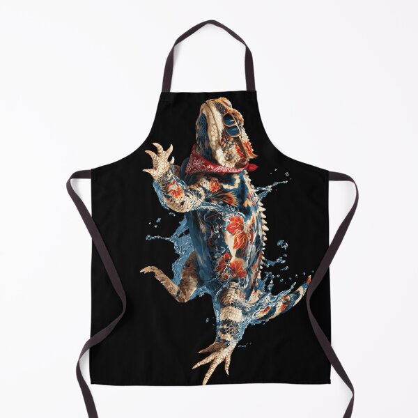 Item preview, Horned Toad | Tropical Lizard with Water Splash | Cool Animal Art designed and sold by CrunchyGoats.