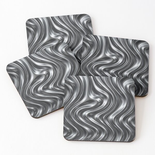 Item preview, Liquid Chrome Waves – Digital Luxe Abstract Design designed and sold by Tatko Designs.