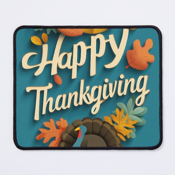 Item preview, Happy Thanksgiving – Paper-Cut Typography & Turkey designed and sold by BennyPuppy.