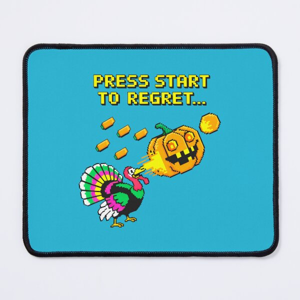 Item preview, Pixelated Turkey Firefight Against the Glowing Pumpkin Boss designed and sold by SplashTastic.