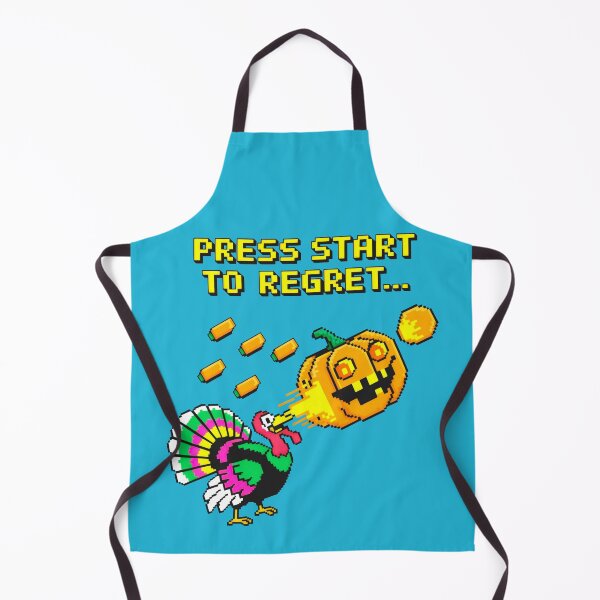 Item preview, Pixelated Turkey Firefight Against the Glowing Pumpkin Boss designed and sold by SplashTastic.