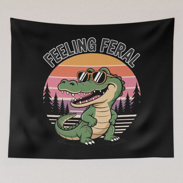Item preview, Feeling Feral – Crocodile designed and sold by Don't Crack Art.