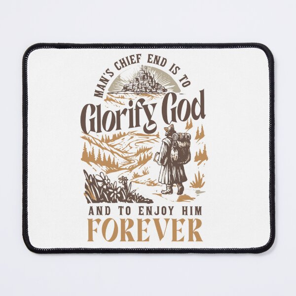 Item preview, Man's Chief End is to Glorify God Christian T-Shirt Design designed and sold by Bee4Boy.