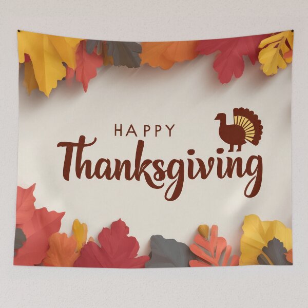 Item preview, Happy Thanksgiving – Leaf Frame & Turkey Icon designed and sold by BennyPuppy.