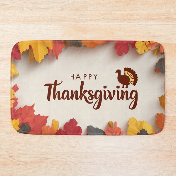 Item preview, Happy Thanksgiving – Leaf Frame & Turkey Icon designed and sold by BennyPuppy.