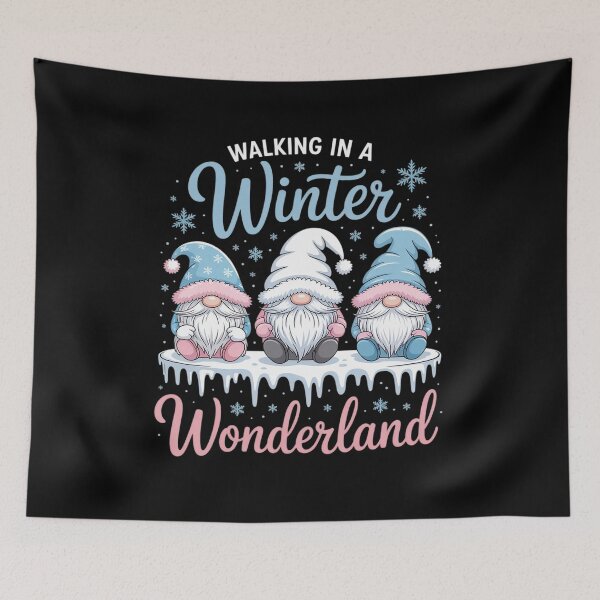 Item preview, Walking In A Winter Wonderland Three Gnome Funny Christmas designed and sold by RayArmstrong.