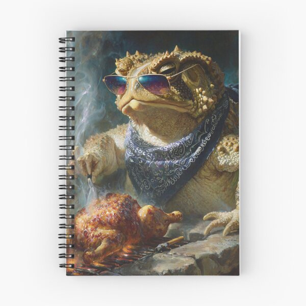 Item preview, Horned Toad Grill Master | BBQ King with Aviator Sunglasses | Oil Painting Style designed and sold by CrunchyGoats.