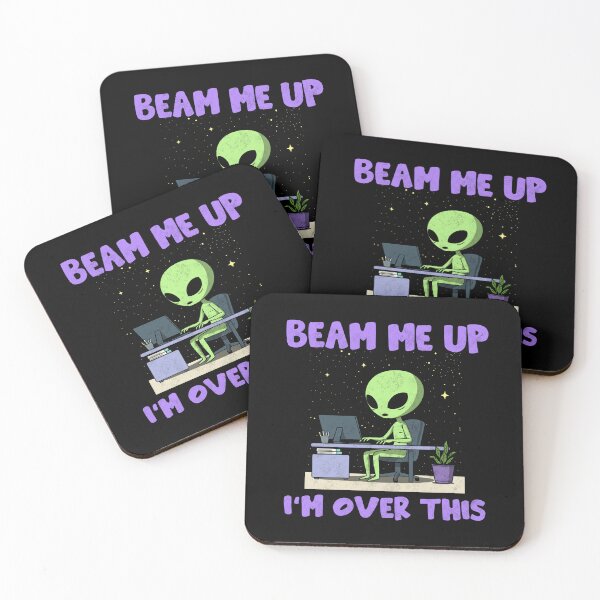 Item preview, Beam Me Up I’m Over This Funny Alien Office  designed and sold by Milasneeze.