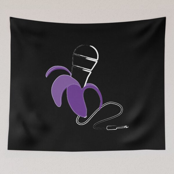 Item preview, Purple Banana with Microphone – Quirky Artistic Statement Design designed and sold by simpledarkwavewisdom.