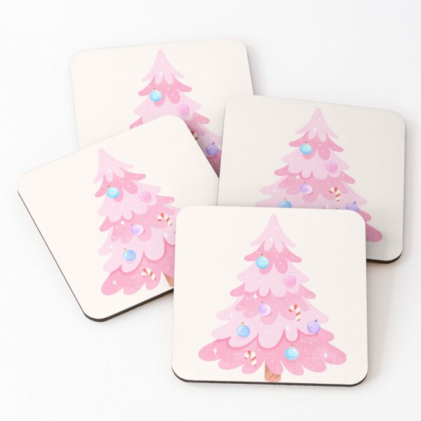 Item preview, Pink Aesthetic Christmas Tree | Pastel Holiday Decor designed and sold by Ombrya.